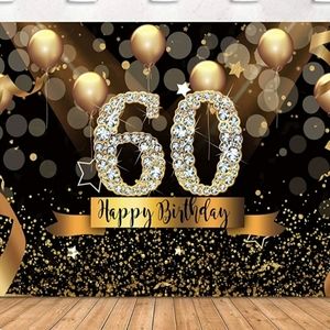 Happy 60th Vinyl Photo Banner